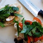 Panini with Bell Pepper, Spinach, and Mozzarella