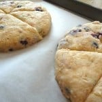 blueberry lemon scones with glaze
