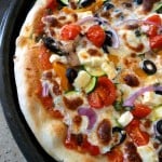 Supreme Veggie Pizza with Mozzarella and Feta