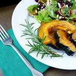 apple cider roasted acorn squash
