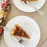 Pumpkin Pie with Caramel Pecan Topping