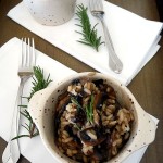 Balsamic Roasted Mushroom Risotto with Rosemary