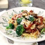 Spicy Bow Tie Pasta with Broccoli and Sausage
