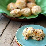 Flaky Cheddar and Ham Biscuits
