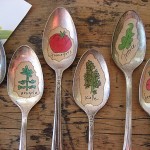 Vintage Spoon Garden Markers