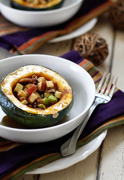 acornsquashwithapples stuffed acorn squash