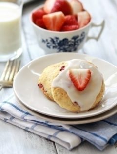 strawberry and lemon scone