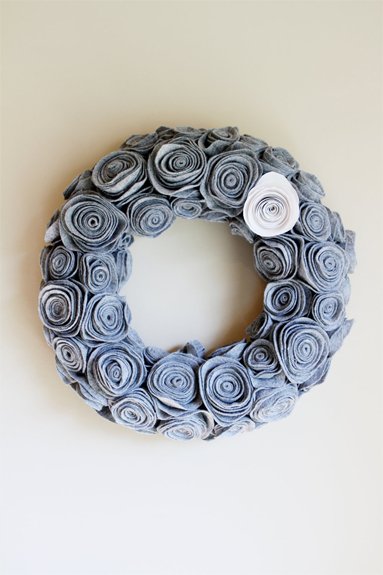 felt rosette wreath giveaway