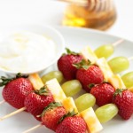 fruit and cheese kebabs