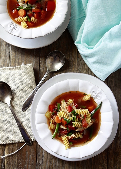 turkey noodle and vegetable soup