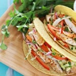 Lemon Pepper Chicken Tacos with Crunchy Cilantro Lime Slaw Lemon Pepper Chicken Tacos with Crunchy Cilantro Lime Slaw