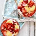 Cheesecake Mousse with Lemon Curd and Strawberries Cheesecake Mousse with Lemon Curd and Strawberries