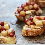 spiced pear and pomegranate crostini spiced pear and pomegranate crostini