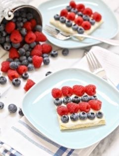 Red White and Blue Berry Dessert Bites