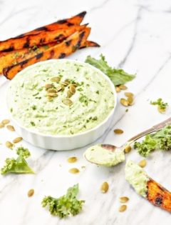 Kale Cilantro Pesto Yogurt Dip