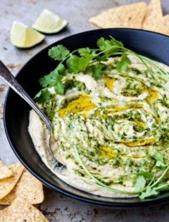 Roasted Salsa Verde Hummus Recipe