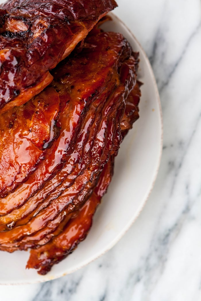 Slow Cooker Ham with Honey Marmalade Mustard Glaze | Good Life Eats