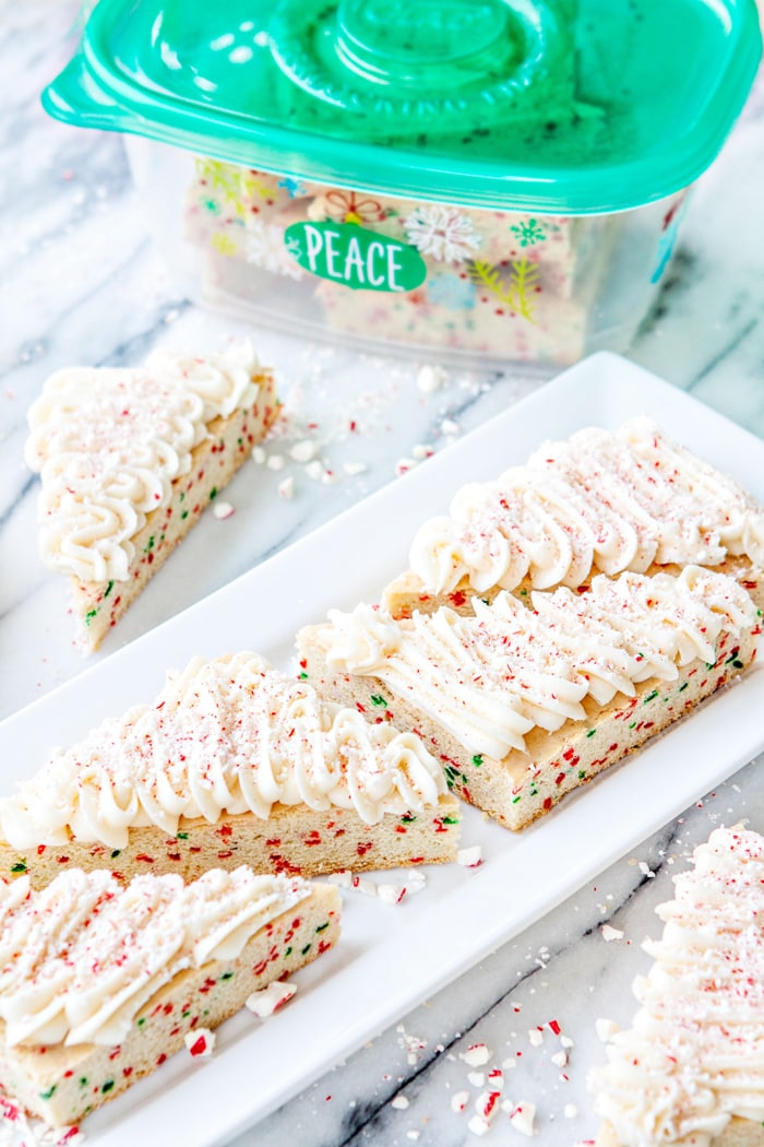 Candy Cane Crunch Funfetti Sugar Cookie Bars Good Life Eats