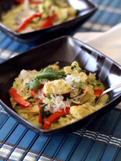 bowl of coconut chicken curry