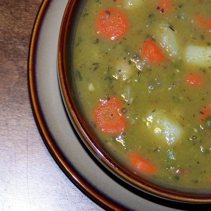 split pea soup with bacon