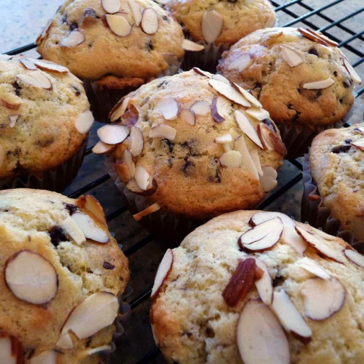 Cherry Chocolate Almond Muffins