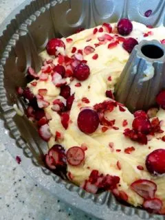 Orange and Cranberry Ricotta Bundt Cake