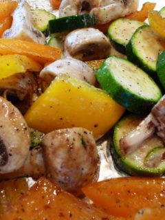 Steak Pizzaiola and Pasta with Roasted Vegetables