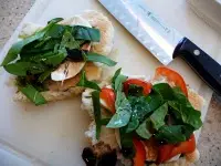 Panini with Bell Pepper, Spinach, and Mozzarella