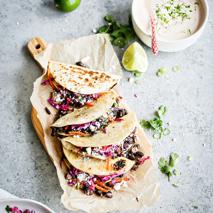 photo of black bean tacos