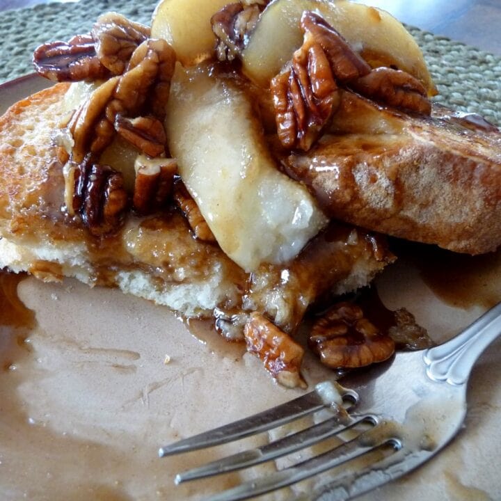 French Toast with Caramelized Pears and Pecans