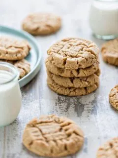plate of cookies and glass of milk