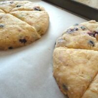 blueberry lemon scones with glaze