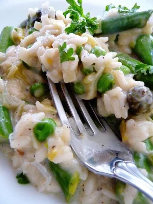 spring green risotto