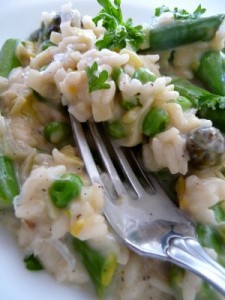asparagus and leek risotto