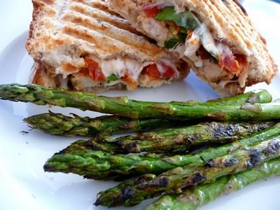 Garden Fresh Panini with Leftover Roasted Chicken