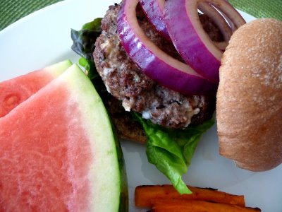 Blue Cheese Balsamic Burgers