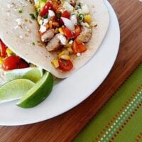 Soft Tacos With Chicken and Tomato-Corn Salsa