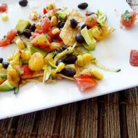 Nachos with Zucchini and Black Beans