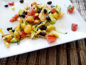 Nachos with Zucchini and Black Beans