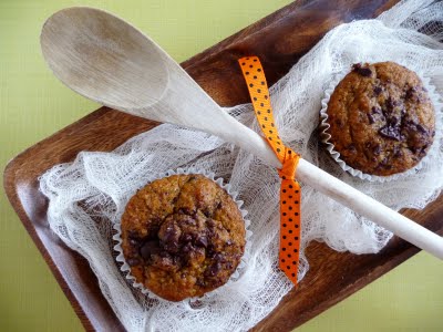 pumpkin chocolate chunk muffin