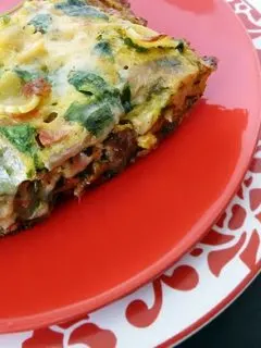 three cheese italian sausage frittata
