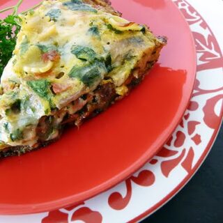 three cheese italian sausage frittata