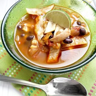 Chicken Tortilla Soup with Black Beans