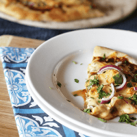 Barbecue Chicken Pizza with Gouda