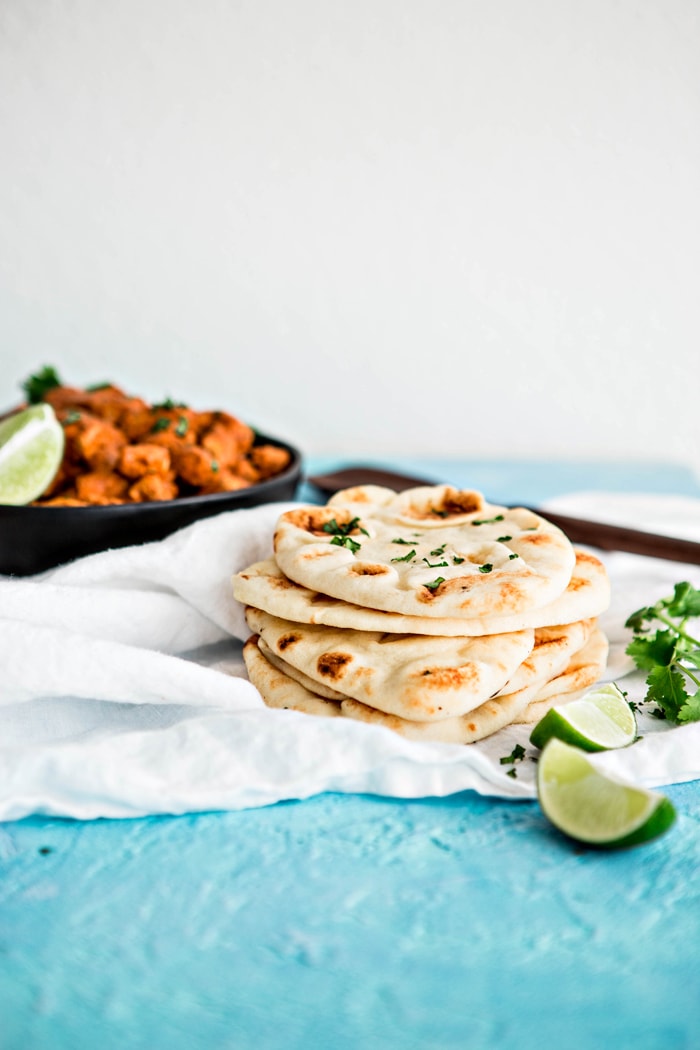 Homemade Indian Naan Flatbread photo