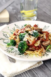 Spicy Bow Tie Pasta with Broccoli and Sausage