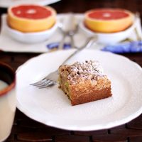 Rhubarb Crumb Coffee Cake