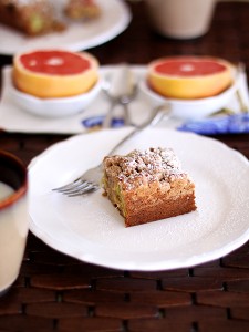 Rhubarb Crumb Coffee Cake