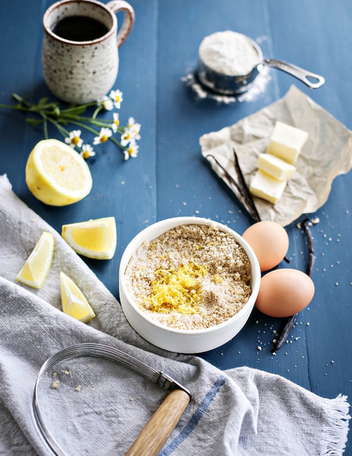 photo of ingredients for sweet lemon rolls