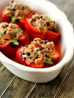 Vegetarian Quinoa Stuffed Bell Peppers